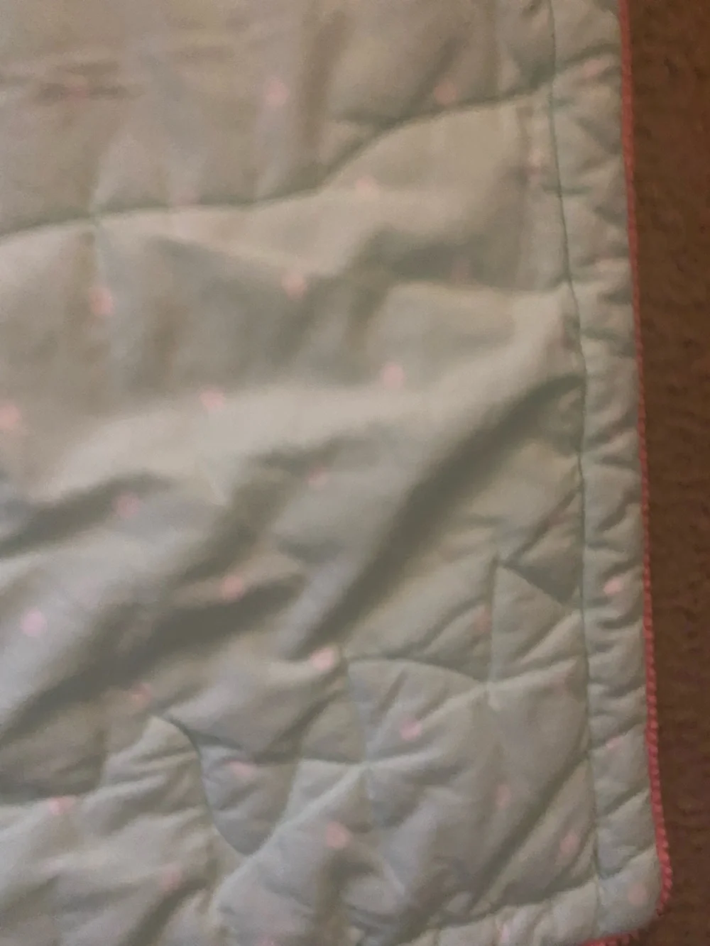 Cloud Island Floral Fields Pink Quilted Crib Comforter Watercolor Bloom 40x31